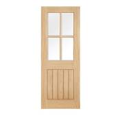 Oak Belize 4 Light Glazed Internal Door Wooden